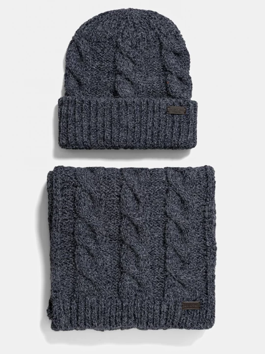 Obrázek produktu Barbour Čepice a šála námořnická modř
