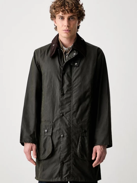 Obrázek produktu Barbour dlouhá bunda pánská bavlněná zelená