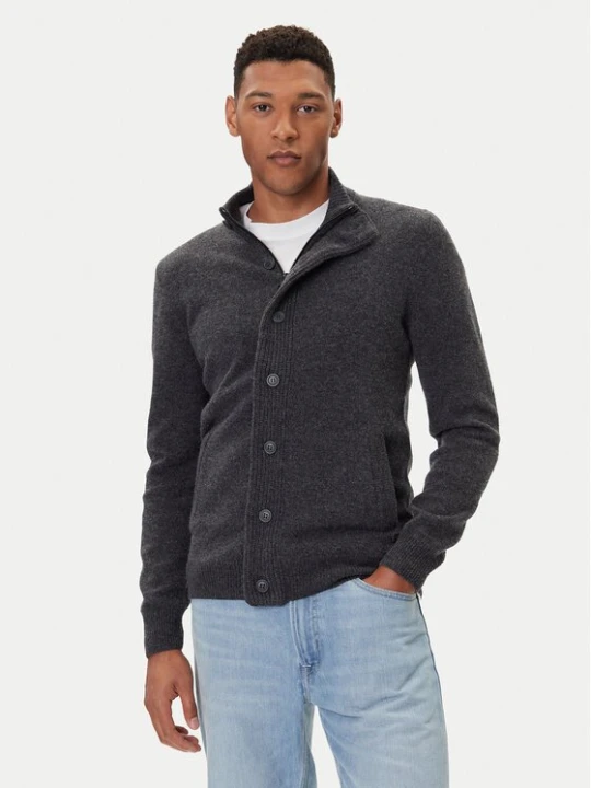 Obrázek produktu Barbour Kardigan Essential Elbow-Patch MKN0731CH51 Šedá Regular Fit