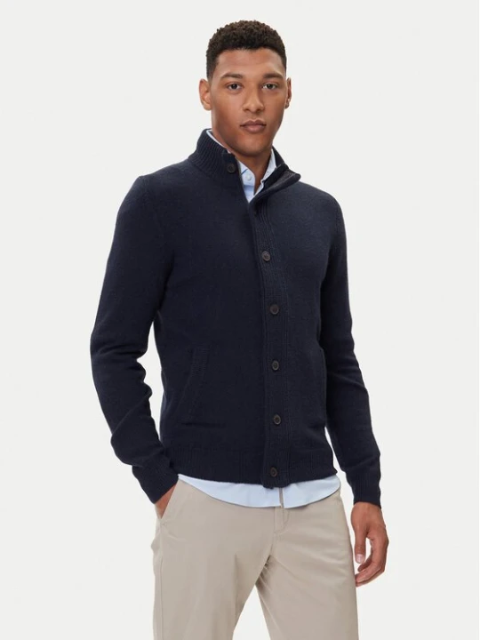 Obrázek produktu Barbour Kardigan Essential Elbow-Patch MKN0731CH51 Tmavomodrá Regular Fit