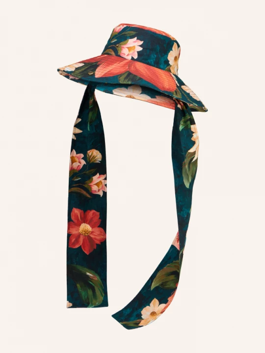 Obrázek produktu Barbour Klobouk Wild Flower petrolejová / růžová / zelená