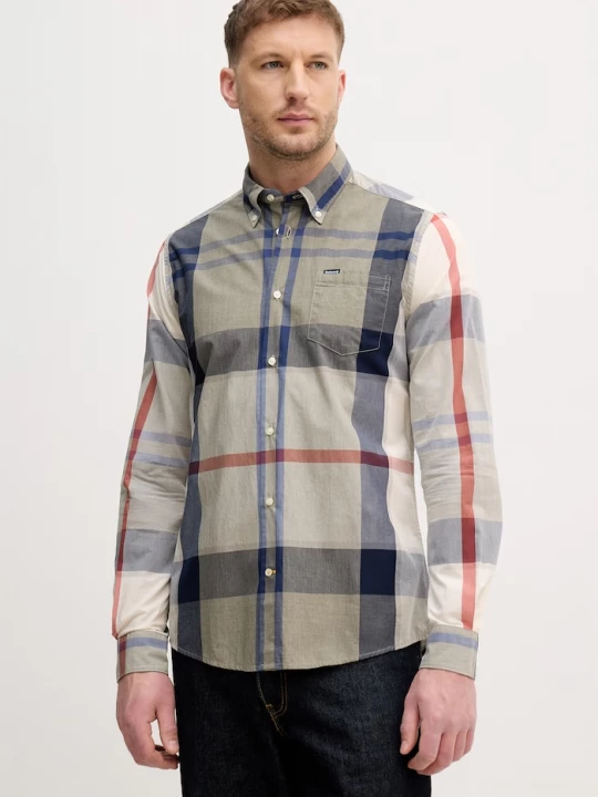 Obrázek produktu Barbour košile pánská bavlněná Harris Tailored Shirt zelená