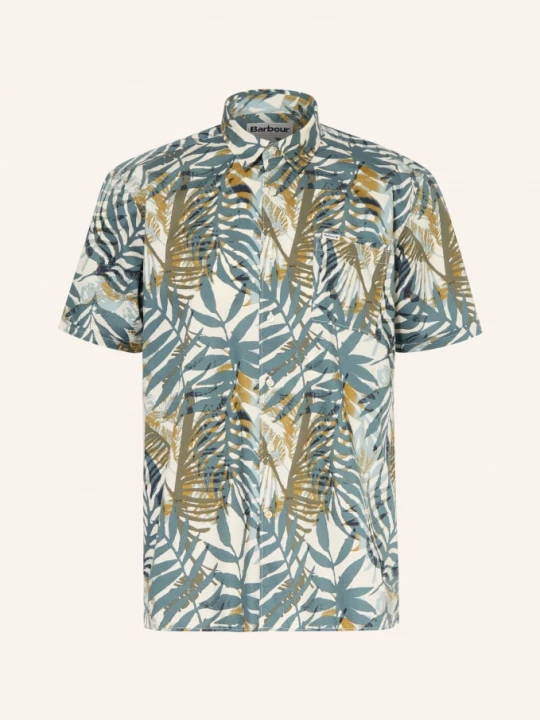 Obrázek produktu Barbour Košile S Krátkým Rukávem Gleaston Relaxed Fit petrolejová / velbloudí / krémová