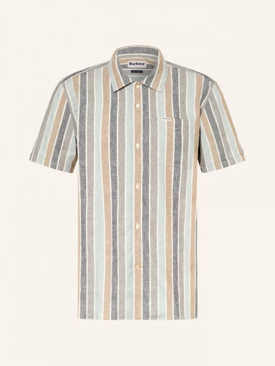 Obrázek produktu Barbour Košile S Krátkým Rukávem Hayton Relaxed Fit černošedá / velbloudí / modrá