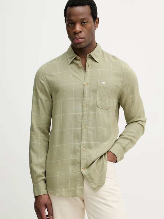 Obrázek produktu Barbour Košile s příměsí lnu Barbour Citywell zelená