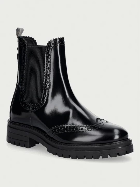 Obrázek produktu Barbour kotníkové Chelsea boty dámské kožené Fawne černá