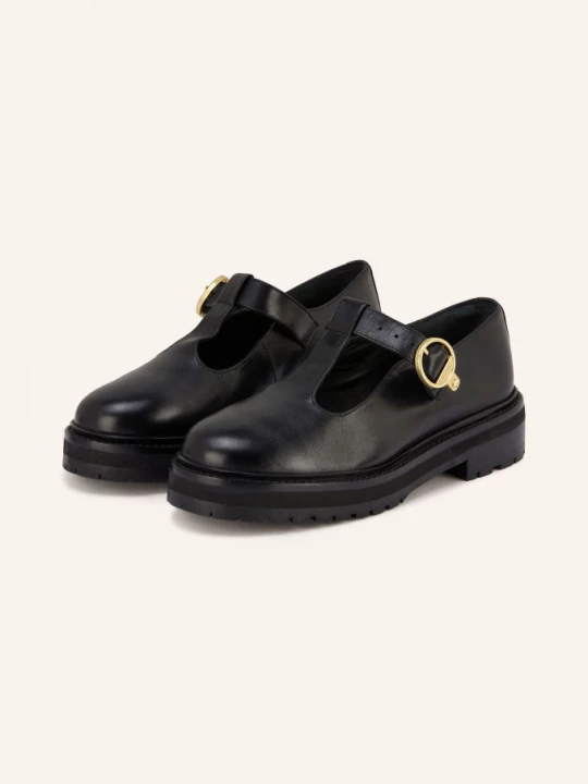 Obrázek produktu Barbour Mokasíny Mary Jane Ryton černá / zlatá