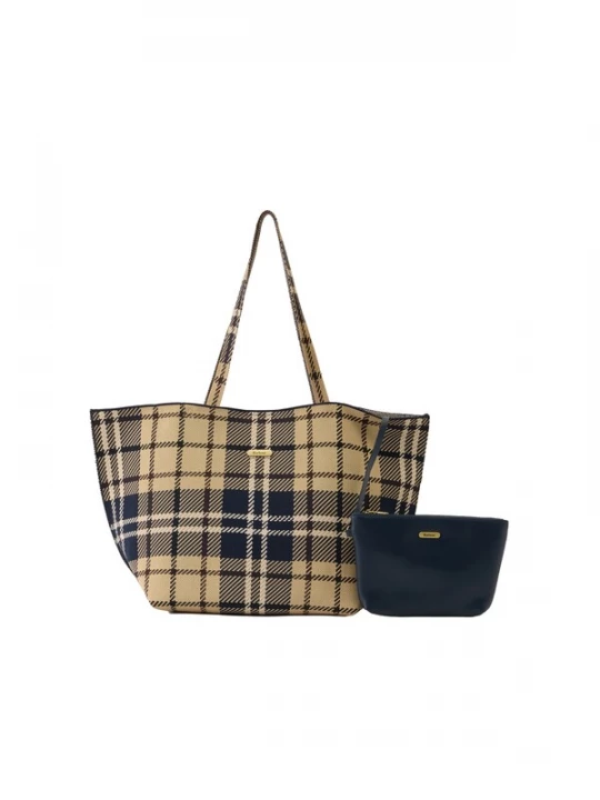 Obrázek produktu Barbour Nákupní taška 'Layla' béžová / námořnická modř / cappuccino / tmavě hnědá