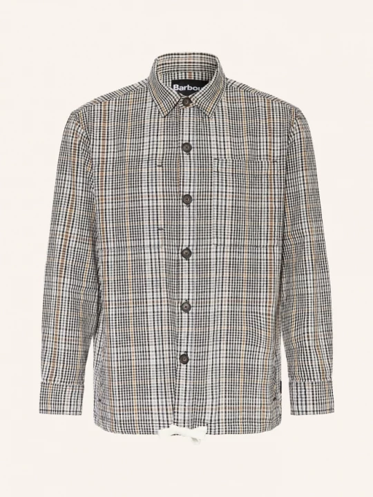 Obrázek produktu Barbour Overshirt Fife S Lnem černá / světle hnědá / světle šedá