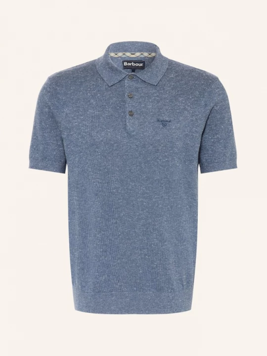 Obrázek produktu Barbour Pletené Polo Tričko Muston S Lnem černošedá