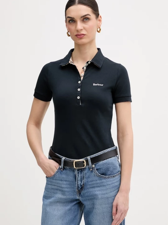 Obrázek produktu Barbour polo dámské bavlněné s elastanem námořnická modř