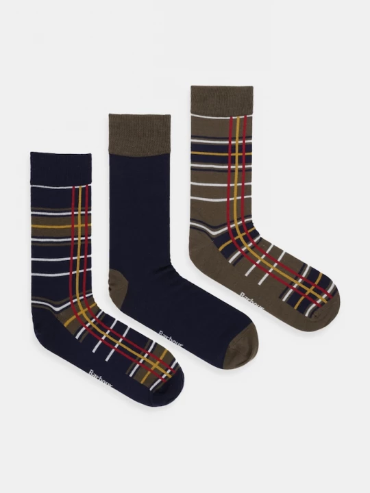 Obrázek produktu Barbour ponožky pánské s bavlnou 3-pack námořnická modř