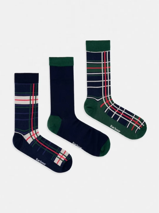 Obrázek produktu Barbour ponožky pánské s bavlnou 3-pack námořnická modř