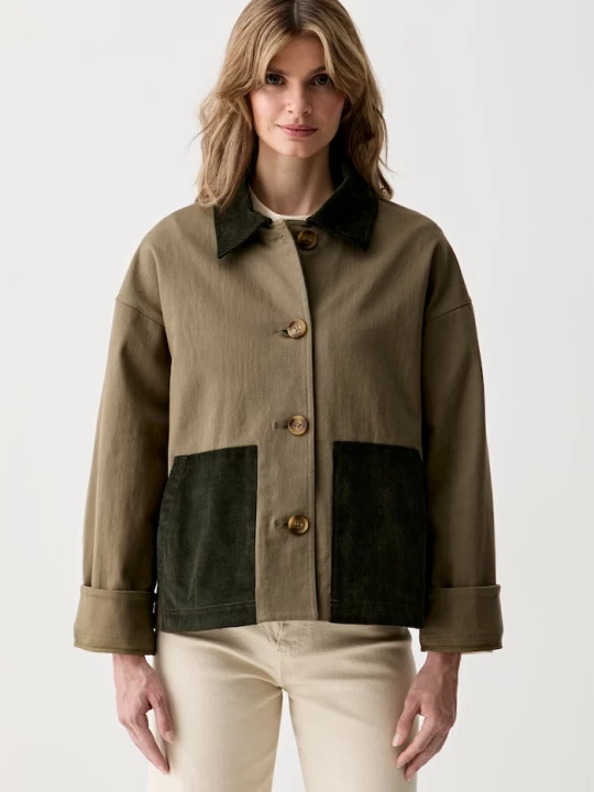 Obrázek produktu Barbour přechodová bunda dámská s bavlnou Cloverdale zelená