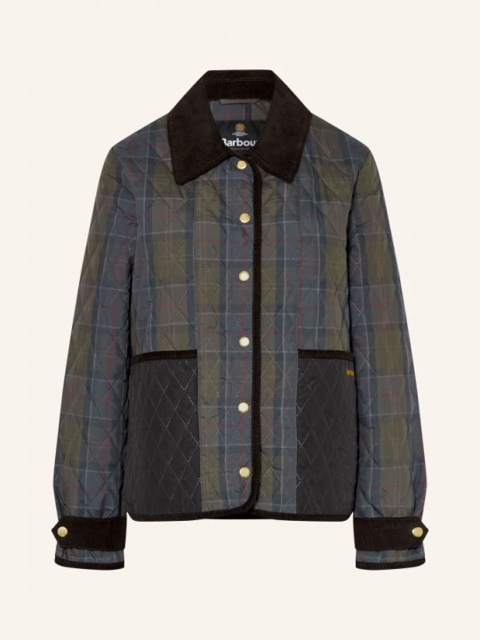 Obrázek produktu Barbour Prošívaná Bunda Ainsdale Z Kombinace Materiálů tmavě šedá / červená / khaki
