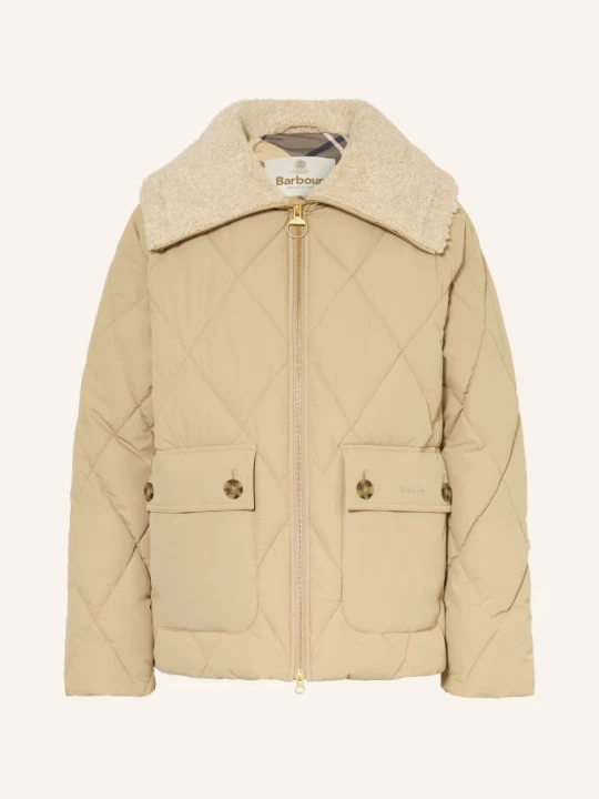 Obrázek produktu Barbour Prošívaná Bunda Eva S Umělou Kožešinou béžová