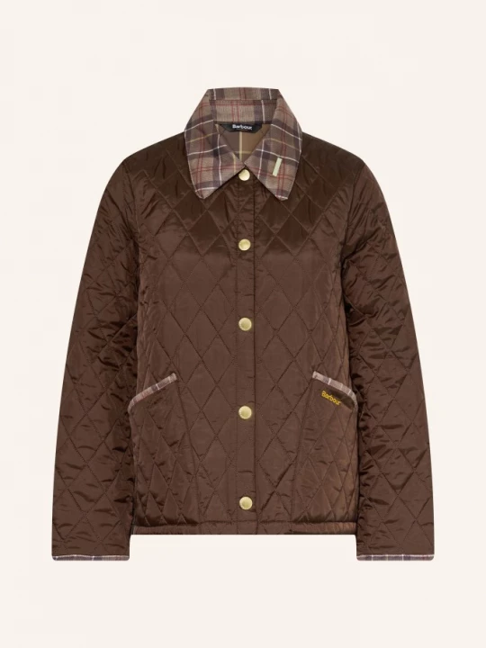 Obrázek produktu Barbour Prošívaná Bunda tmavě hnědá / velbloudí / červená
