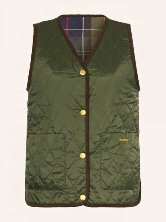 Obrázek produktu Barbour Prošívaná Vesta Icons Liner, Oboustranná khaki / červená / žlutá