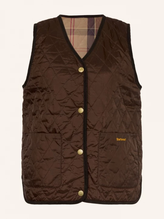 Obrázek produktu Barbour Prošívaná Vesta Icons Liner, Oboustranná tmavě hnědá / velbloudí / tmavě červená