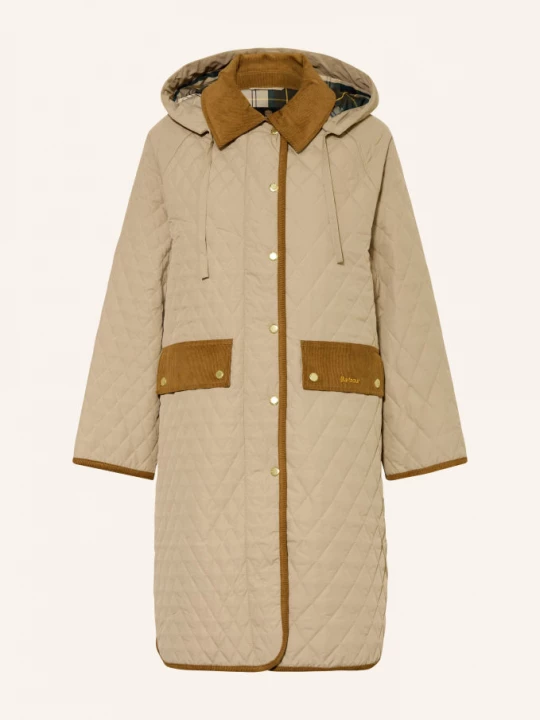 Obrázek produktu Barbour Prošívaný Kabát Ravensden Quilt S Odnímatelnou Kapucí béžová / koňaková