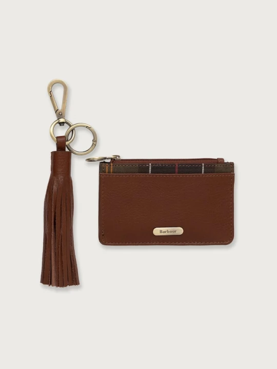 Obrázek produktu Barbour sada peněženky a klíčenky dámská kožená hnědá