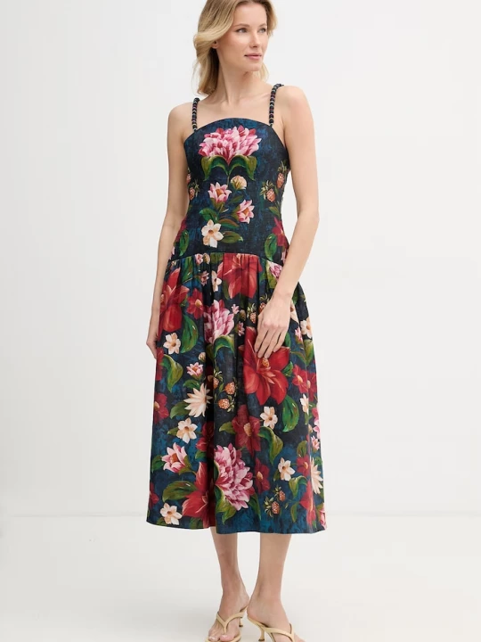 Obrázek produktu Barbour Šaty se lnem x Farm Rio námořnická modř