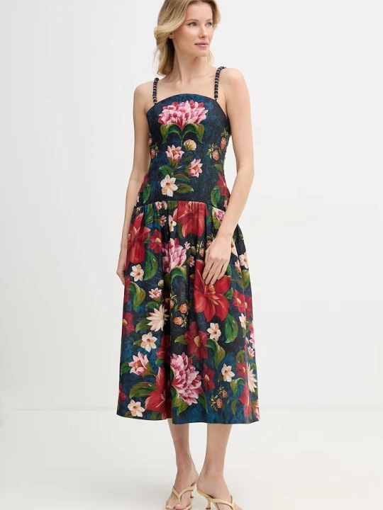 Obrázek produktu Barbour Šaty se lnem x Farm Rio námořnická modř