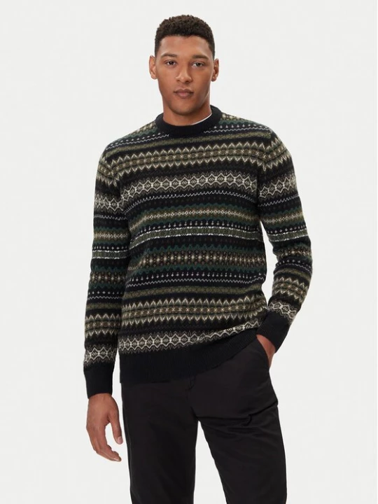 Obrázek produktu Barbour Svetr Case Fair MKN1027BK52 Černá Regular Fit