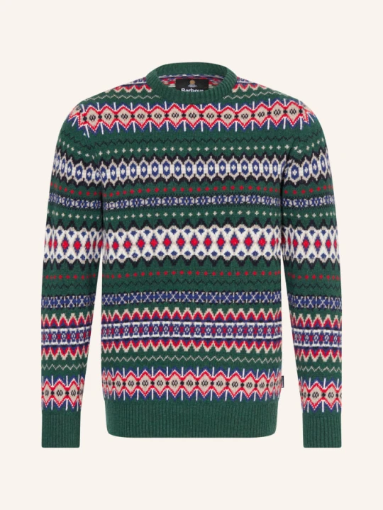 Obrázek produktu Barbour Svetr Case tmavě zelená / červená / tmavě modrá