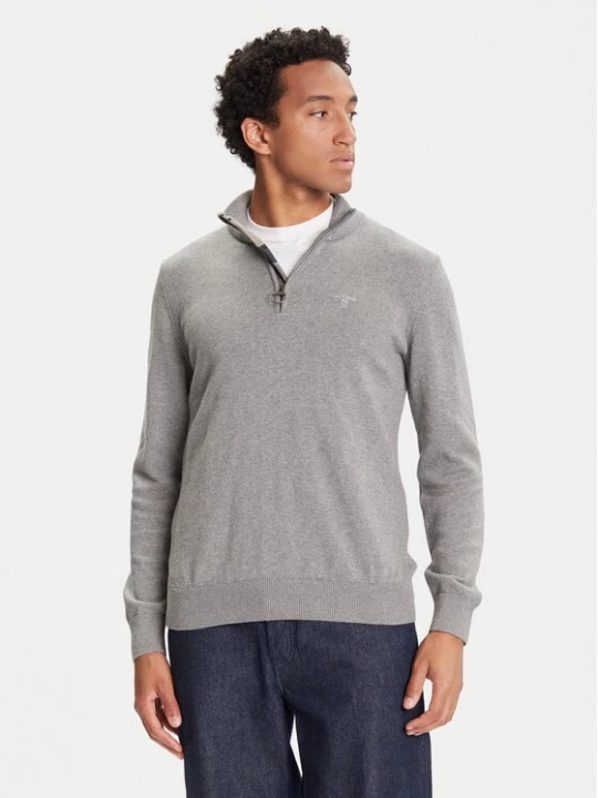 Obrázek produktu Barbour Svetr Half Zip MKN1074GY52 Šedá Regular Fit