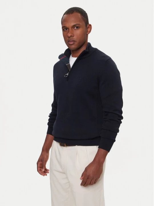 Obrázek produktu Barbour Svetr Half Zip MKN1074NY91 Tmavomodrá Regular Fit