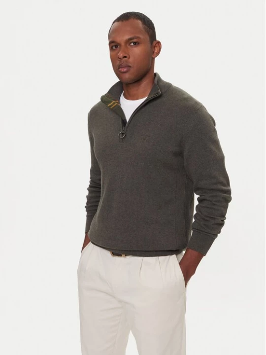 Obrázek produktu Barbour Svetr Half Zip MKN1074OL91 Zelená Regular Fit