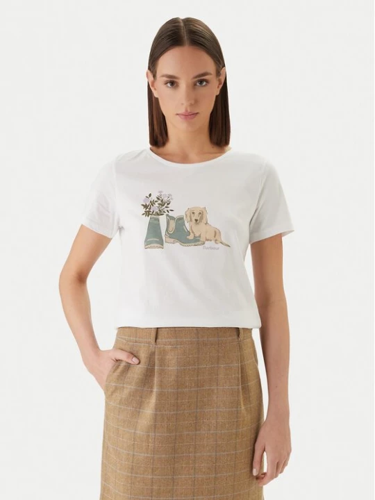 Obrázek produktu Barbour T-Shirt Brambles LTS0712WH11 Bílá Regular Fit