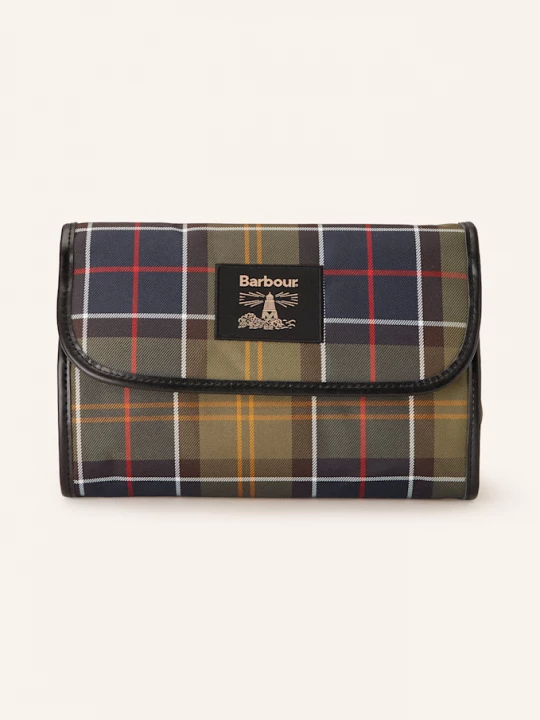 Obrázek produktu Barbour Toaletní Taštička Tartan olivová / tmavě modrá / červená