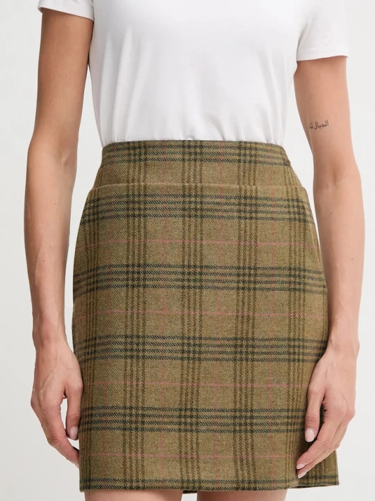 Obrázek produktu Barbour Vlněná sukně Barbour BAMBURGH zelená
