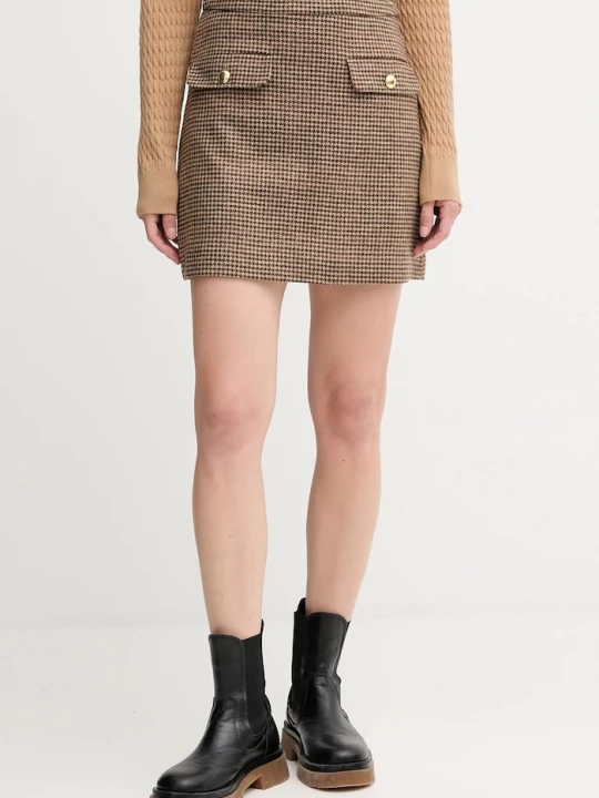 Obrázek produktu Barbour Vlněná sukně Barbour SOPHIA hnědá
