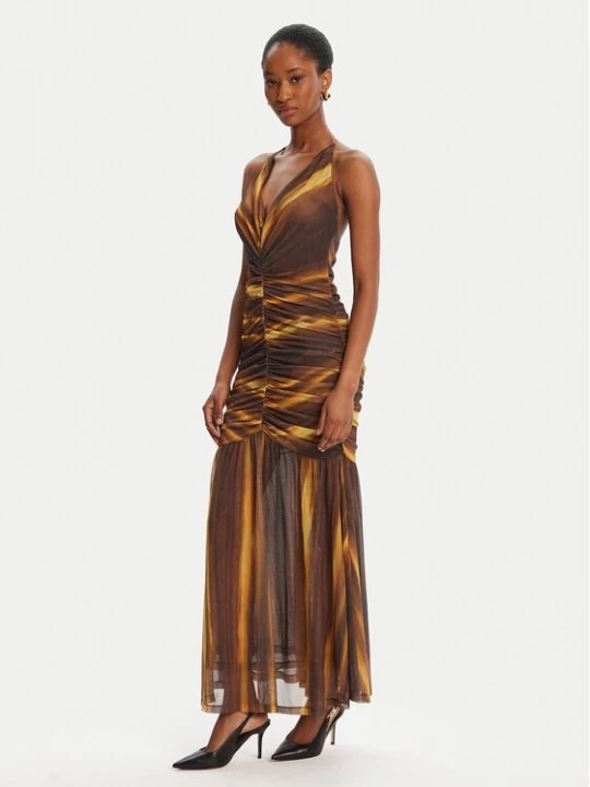 Obrázek produktu Bardot Koktejlové šaty Aries Mesh Maxi 59999DB Hnědá Slim Fit