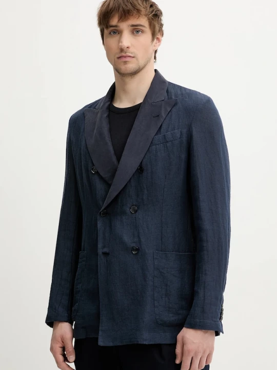 Obrázek produktu BARENA VENEZIA Plátěné sako BARENA VENEZIA Camicia Mola námořnická modř