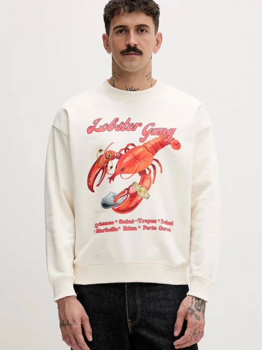 Obrázek produktu Baron Filou mikina pánská bavlněná LOBSTER GANG béžová
