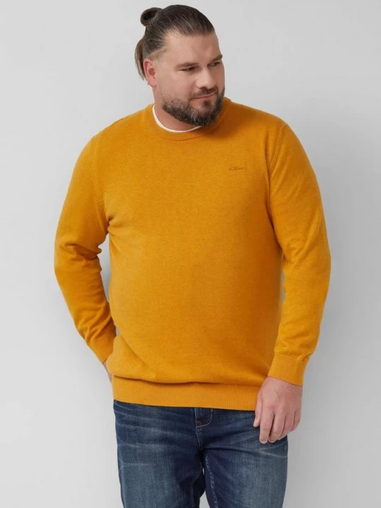 Obrázek produktu Bavlněný svetr s výšivkou loga s.Oliver žlutá