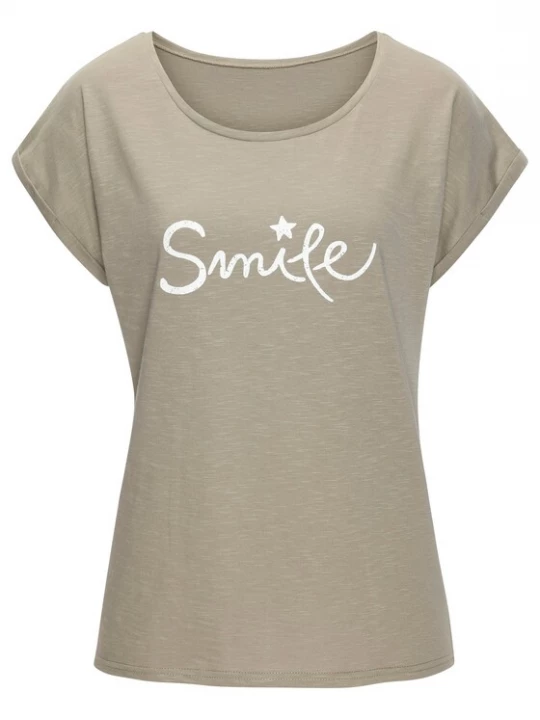 Obrázek produktu BEACH TIME Tričko  khaki / bílá