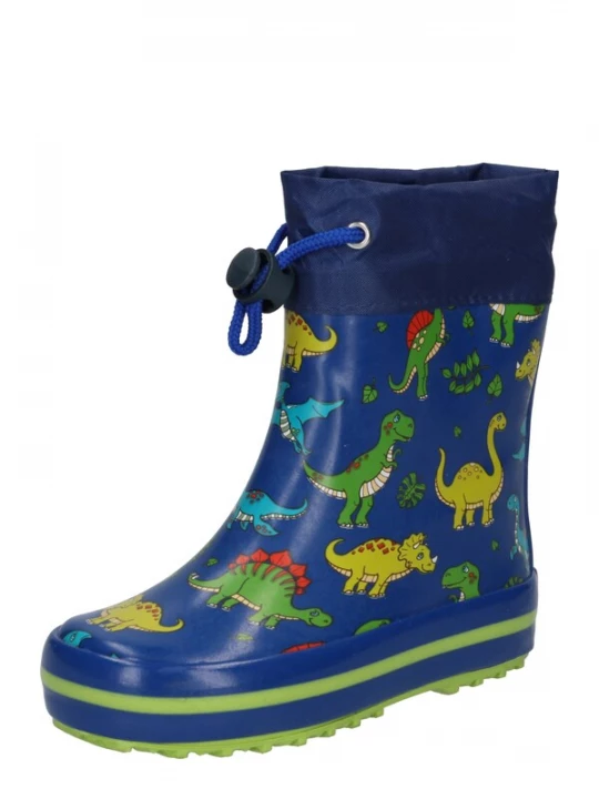 Obrázek produktu BECK Gumové holínky 'Mini Dino'  modrá / hořčicová / světle zelená / ohnivá červená / bílá