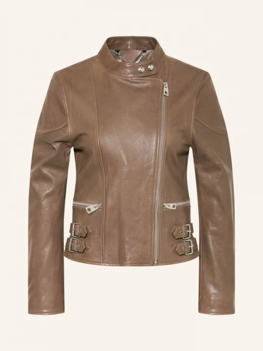 Obrázek produktu Belstaff Kožená Bunda Russo černošedá