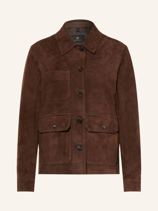 Obrázek produktu Belstaff Kožená Bunda tmavě hnědá