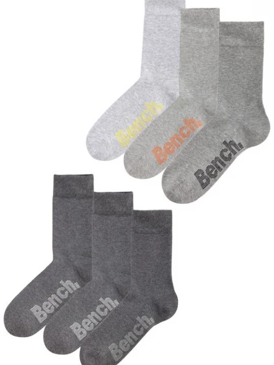 Obrázek produktu BENCH Ponožky  žlutá / antracitová / šedý melír / oranžová