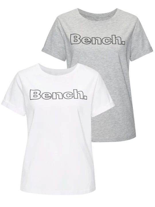 Obrázek produktu BENCH Tričko šedý melír / černá / bílá
