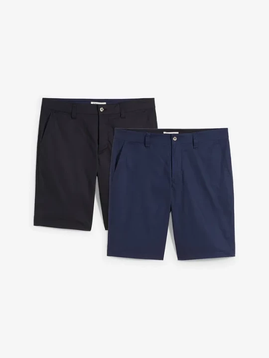 Obrázek produktu Bermudy chino ze stretchem (2 pary), regular fit BonPrix niebieski