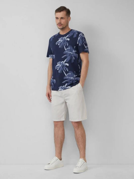 Obrázek produktu Bermudy se střihem Relaxed Fit, s drobným vzorem a elastickým pasem s.Oliver krémová