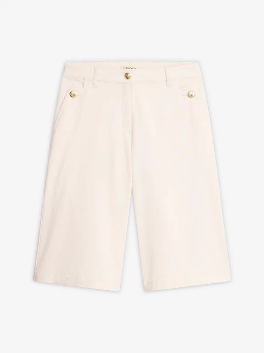 Obrázek produktu Bermudy Wide Leg z elastického keprového materiálu BonPrix