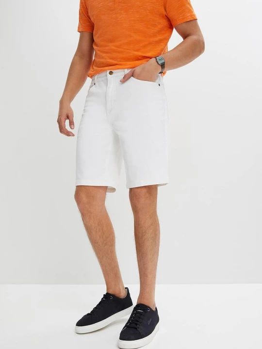 Obrázek produktu Bermudy ze stretchem, classic fit BonPrix biały